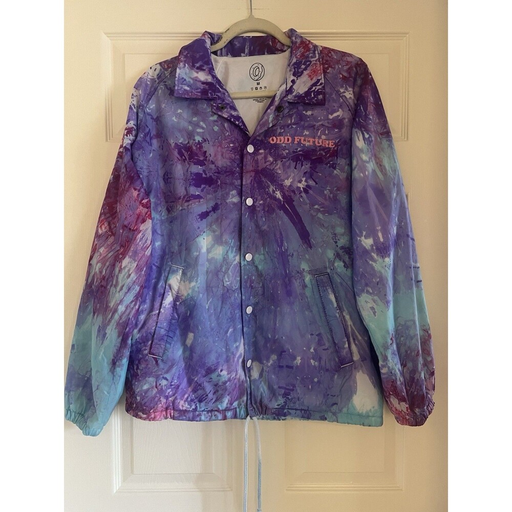 Odd Future Tyler, OFWGKTA Tie Dye Coach Jacket Men's M Purple Donut Logo EUC